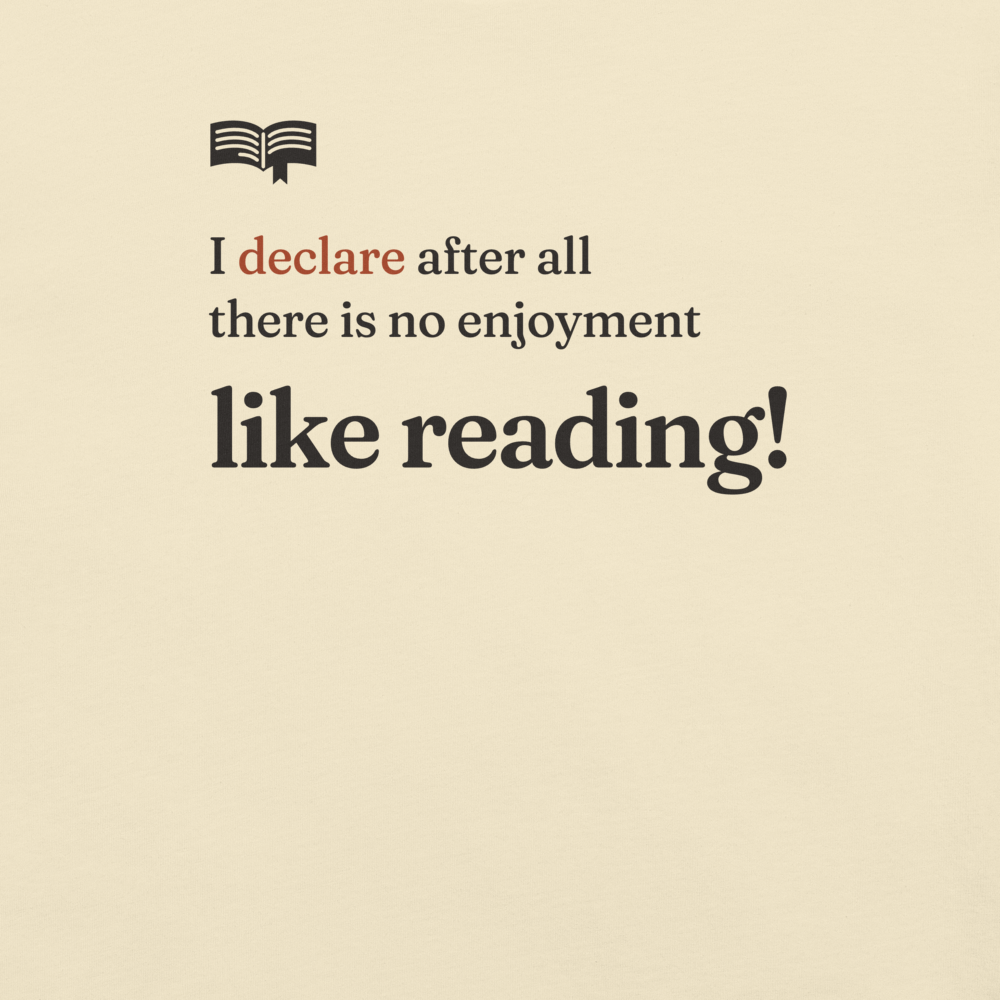 Like reading! print, close-up