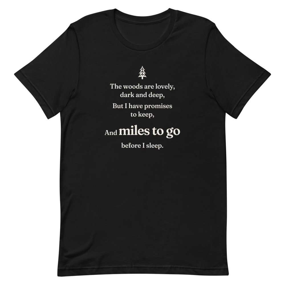 Miles to go T-shirt in Black