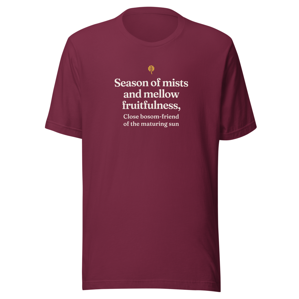 Ghost front of the Season of mists shirt in Maroon