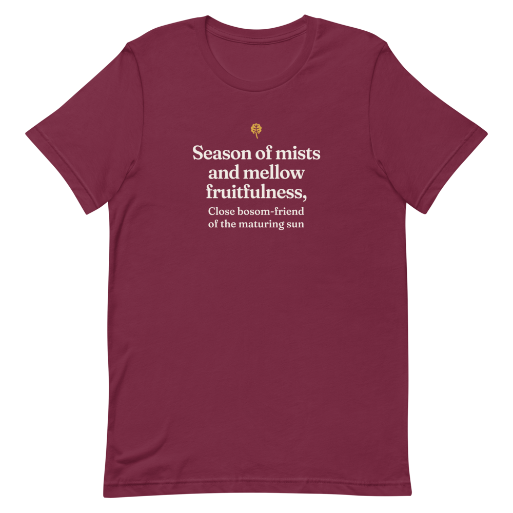 Front of the Season of mists shirt in Maroon